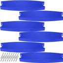 6 Pcs 18" Pool Ladder Steps Replacement Universal Swimming Pool Ladder Steps for Inground and Above Ground Heavy Duty Molded Plastic Stairs with 12 Pcs Stainless Steel Bolts (Blue)