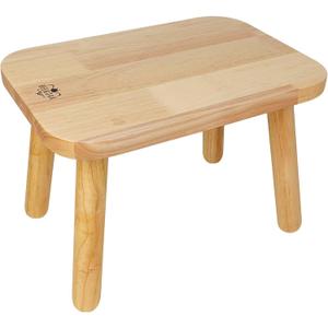 BEE&OAK 13.4 Inch Heavy Duty Wooden Step Stools for Adults - Non Slip, 300 LBS Capacity, Easy Assembly - Ideal Step Stool for High Beds, Kitchen, Bathroom, Office, Garden (Natural)