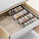 PanPanPal Spice Drawer Organizer, 8 Pack Clear Seasoning Organizer Rack, Expandable From 11" to 22" Wide Kitchen Spice Rack Organizers for Drawer, Countertop (Jars Not Included)