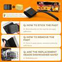 Grill Brush Bristle Free, Grill Brush with 5 Replacement Heads, Grill Cleaner Brush for Outdoor Grill, Cast Iron, Stainless Steel Grates, Grill Scraper Outdoor BBQ Grill, Dad Father Gift, Black