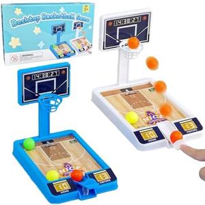 2 Pack Basketball Game Toys, Tabletop Basketball Shooting Game for Kids and Adults, Desk Games for Office for Adult to Reduce Stress, Basketball Party Favors Classroom Prizes for Boys Girls