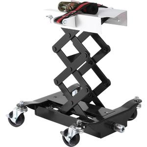 Garvee 450 LBS Capacity Low Profile Transmission Jack with Safety Straps, 7-23 in Lift Range, Heavy Duty Auto Repair Lifting Jack with 4 Wheels for for Smaller Vehicles, Black