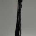 Short Nylon Dog Lead - Heavy Duty Padded Handle - Reflective Black, 12 Inch for Large & Medium Dogs