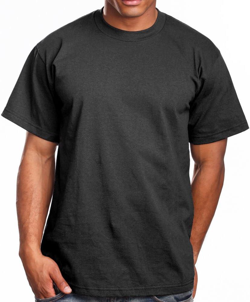 PRO 5 Super Heavy Mens Short Sleeve T-Shirt (Large, Charcoal Grey)