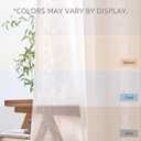 jinchan Winslow White Linen Curtains for Bedroom 84 Inches Length Embroidered Bordered Floral Curtains for Living Room Farmhouse Decor Light Filtering Window Treatments White on White Drapes 2 Panels