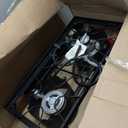 2 Burner Gas Stove, High Pressure Outdoor Propane Burner with Detachable Legs, 150,000 BTU Camping Stove Outdoor Burner with 0-20 PSI Regulator for Camping, Backyard, Outdoor Cooking