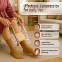 Stocking Donner Sock Aid Tool for Compression Socks Men or Women - Strong Metal Design with Soft Foam Grips - Dressing Aid Hip Kit for Easy Use with Stockings and Compression Socks - Regular