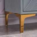 WANLIAN 4Inch Gold Furniture Legs, Metal Furniture Feet for Cabinet Sofa tv Stand Legs 4Pcss (Gold 4in)