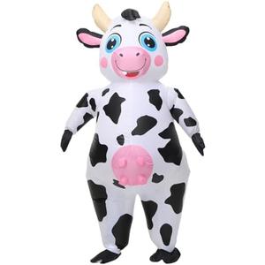 Arokibui Inflatable Cow Costume Funny Blow up Animal Costume Cow Suit for Cosplay Party Christmas Halloween Parade Carnival Festiva Suit
