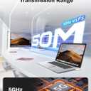 Lemorele Wireless USB-C Transmitter and HDMI Receiver Kit, Plug and Play, 5G 1080P@60Hz, 50M/164FT Low Latency Extender for USB-C Devices with DP Alt Mode to Monitor, Projector, TV