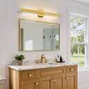 Modern Bathroom Vanity Light Gold Bathroom Light Fixture Over Mirror 32 Inch 26W Dimmable 5CCT LED Vanity Light Bar for Bathroom Mirror Cabinets Bedroom