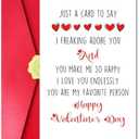 Pstyteos Romantic Valentine’s Day Card for Wife Girlfriend Her, Sweet Valentine’s Day Card with Red Envelope and Sticker for Husband Boyfriend Him, Pack Of 12