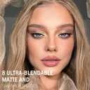 PROFESSIONAL MAKEUP Long Lasting Waterproof Eyeshadow Palette 11 Ultra-pigmented Shimmer & Matte Shades and Naked & Brown Warm Neutral makeup palette with Mirror - Blendable Multi-Purpose (VIOLET)