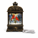 Christmas Village Snow Globe , Musical Snow Water Lantern Swirling Glittering Home Decoration and Gift, Battery Operated or USB Powered 
