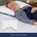 Eli & Elm Best Ergonomic Side Sleeper Pillow for Neck Pain. Supportive Cooling Latex Fill. U-Shape Contoured Design. King & Queen Size (Queen (U.S. Standard), with Pillow Case)