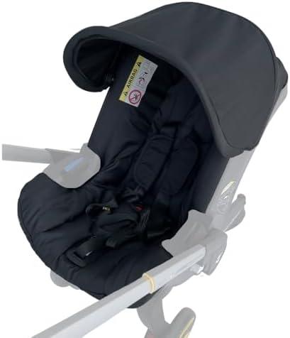 Changing Washing Kit,Canopy Sunshade Cover,Compatible with Car Seat Doona Strollers (Black)