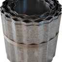 Metal Landscape Edging Border,6 inch  20 feet Corrugated Garden Edging for Flower Bed,Lawn (6 Inch  20FT) (Silver)