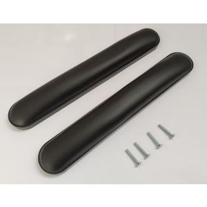 Universal 14 Full Arm Pad,Universal Duty Full Length (14") Wheelchair and Transport Chair Arm Pads w/Hardware, Replacement Vinyl Arm Pad Parts, Compatible with All Brands(1Pair,Black)