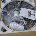 19" Farmhouse Fandelier Ceiling Fan with Light, Caged Bladeless Ceiling Fans with Lights and Remote, Modern Small Enclosed Ceiling Fans with Lights for Living Room, Bedroom, Black - ETL