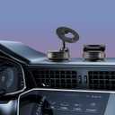 Upgraded Nano Gel Vacuum Magnetic Phone Holder, 360 Adjustable Foldable Magsafe Suction Cup Phone Mount for iPhone [89+LBS Suction+2800gf Magnet] Car Truck Accessories for Men Women