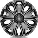 TangMiGe 4-Pack Hubcaps Wheel Covers Compatible with Ford Transit 150/250 / 350, 2015 2016 2017 2018 2019 2020 2021 2022 2023 2024, 16 inch, 5 Y Spok, Standard Leg, Black Color