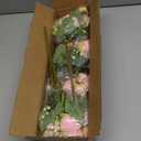 Artificial Peonies Silk Flowers, 4 Bundles Faux Peony Bouquet Florals Arrangements for Farmhouse Home Boho Wedding Table Centerpiece, Fake Plastic Flower Bulk for Vase Decoration (Light Pink)