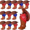 Xtinmee 10 Pcs Cowboy Party Favor Cowboy Boot Cups with Mini Hats Paisley Bandanas Set for 12/24 Guests for Western Birthday