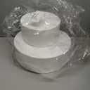 Juvale Set of 2 Round Foam Cake Dummies in Varying Sizes for 16" Tall Fake Wedding Cake (6, 8 in )