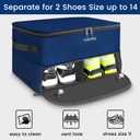 YOREPEK 2 Layer Golf Trunk Organizer, Golf Gifts for Men with Separate Ventilated Compartment for 2 Pair Shoes, Waterproof Car Trunk Locker for Balls, Tees, Clothes, Gloves, Gifts for Golfers