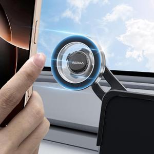 REEVAA 2025 New Tesla Model Y Juniper Phone Mount for MagSafe [Strongest N55 Magnet], Adjustable Touchscreen Holder, Tesla Accessories Compatible with Model Y 2020-2026, MagSafe Case iPhone 16 15 etc