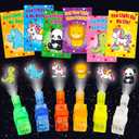 28PCS LED Finger Lights Valentines Day Gifts for Kids School Classroom Valentine Exchange Cards for Toddlers Boys Girls Class Valentines Day Gift Light Up Party Favors Treat Goodie Bags Stuffers Bulk