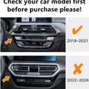 2PCS Car CD Panel Trim Center Console Cover Carbon Fiber Sticker Decal fits for BMW X3 G01 X4 G02 2018 2019 2020 2021 Accessories
