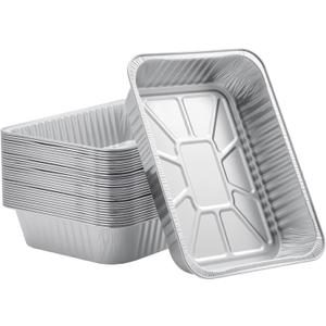 Disposable Aluminum Foil Pan, Family Size Baking Container, Deep Rectangular,913 Half Size,Tin Pans for Roasting,Catering,Picnic or Holiday needs (30 Pack)