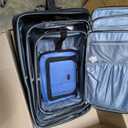 U.S. Traveler New Yorker Lightweight Softside Expandable Travel Rolling Luggage, Blue, 4-Piece Set (15/21/25/29), Blue
