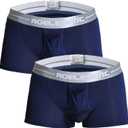 Ouruikia Men's Boxer Briefs Separate Pouch Modal Breathable Boxer Briefs Underwear with Functional Dual Fly, XL