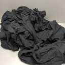 MooMee Bedding Sheet Set 100% Washed Cotton Linen Like Textured Breathable Durable Soft Comfy (Solid Black, Queen)