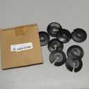 PATIKIL Water Pipe Cover Decoration Fit 0.55"-1.14"(14-29mm), 8 Pcs Flange Water Pipe PP Plastic Escutcheon Plate Collar Drain Line Cover Radiator for Wall Pipe Tube Decor, Black