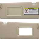 Driver Left & Passenger Right Side Sun Visor Compatible with Hyundai Elantra 2011-2015 Hyundai Veloster 2006-2016 Replacement OEM Number 852103X000TX Colour Beige