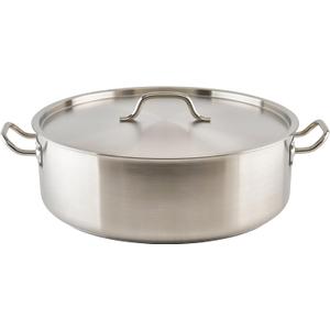 Winware - Stainless Steel 25 Quart Brasier with Cover