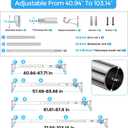 Tension Curtain Rod 41-100 In (4-8ft), Extra Long Tension Rod No Drilling For Patio Windows, Sliver Shower Curtain Rod For Room Divider,One-Click Telescopic Rod, Outdoor Curtain Rods Never Rust