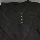 Women's Polo Dress Long Sleeve Collared V-Neck Ruffle Hem Mini Dresses for 2026 Spring, Black, M