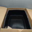 IRIS USA Cat Litter Box XX-Large Open Top with High Sided Walls Tall Scatter Shield Scoop Included Easy Clean Plastic Pan for Big Cats Kittens Multi-Cat Households 30"L x 20"W x 14"H Black