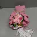 Giegxin Graduation Crochet Flowers Bouquet Set 2026 Grad Cap Plush Bear Hand Knitted Rose Tulip Daisy Sunflower Bouquet Greeting Card Gift Bag for Wedding Birthday Party Favors(Pink)