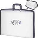 11x17 Kids Art Portfolio - Accordian File Organizer with 13 Pockets, Art Portfolio for Kids with Handle and Zipper Closure - Oxford Cloth, Frosted Translucent Artwork Folder for Children - 1 Pack