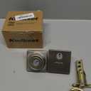 Kwikset 660 Contemporary Deadbolt Deadbolt Lock, Satin Nickel Square Exterior Keyed Front Entry Door, Pick Resistant SmartKey Rekey Security, Single Cylinder Dead Bolt, with Microban Protection