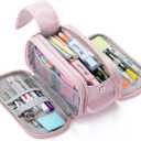 Mr. Pen- Large Capacity Pencil Case, Big Capacity Pencil Case, Big Pencil Pouch, Pen Pouch, Pen Bag (Pink)