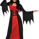 Morph Witch Costume Women, Wicked Costumes For Women, Halloween Costumes For Womens Adult (X-Large, Red)