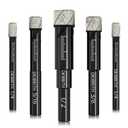 Dry Diamond Drill Bits Set, 5 Pcs Tile Drill Bits for Porcelain, Ceramic, Granite, Marble, Stone, Glass Hard Materials, Round Shank 1/ 4", 5/ 16", 3/ 8", 1/ 2" Drill Bits, with Storage Case