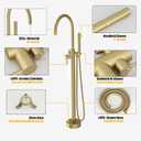BESy Free Standing Tub Faucet Freestanding Stand Bathtub Faucet Tub Filler