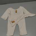 Newborn Baby Photography Bodysuits Outfits Boy Girl Infant Photo Crochet Romper Outfit (Beige)